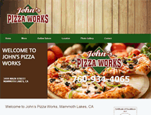 Tablet Screenshot of johnspizzaworks.com